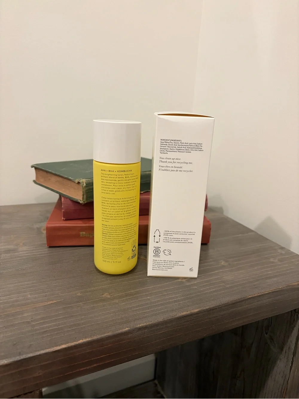 Beautycounter All Bright Triple Acid AHA Toner - Yellow Bottle